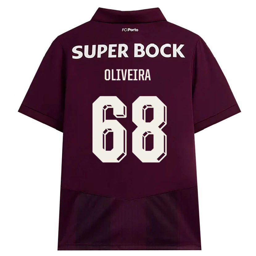 Danxen Barn André Oliveira #68 Burgunder Hvit Bortetrøye Drakt Trøye 2026/27 Skjorter T-Skjorte