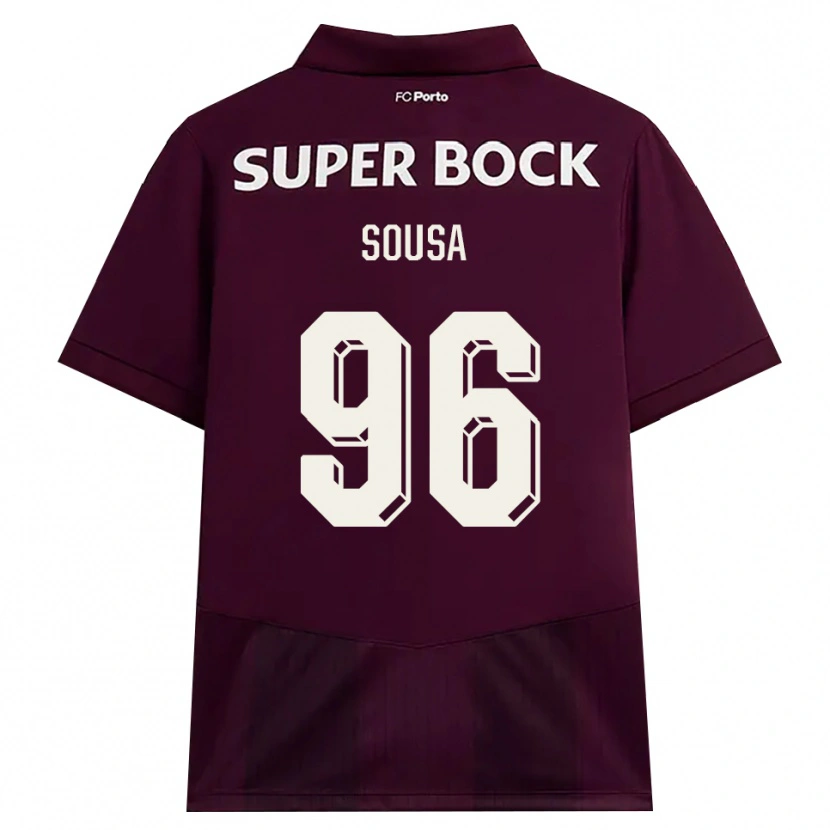 Danxen Barn Filipe Sousa #96 Burgunder Hvit Bortetrøye Drakt Trøye 2026/27 Skjorter T-Skjorte