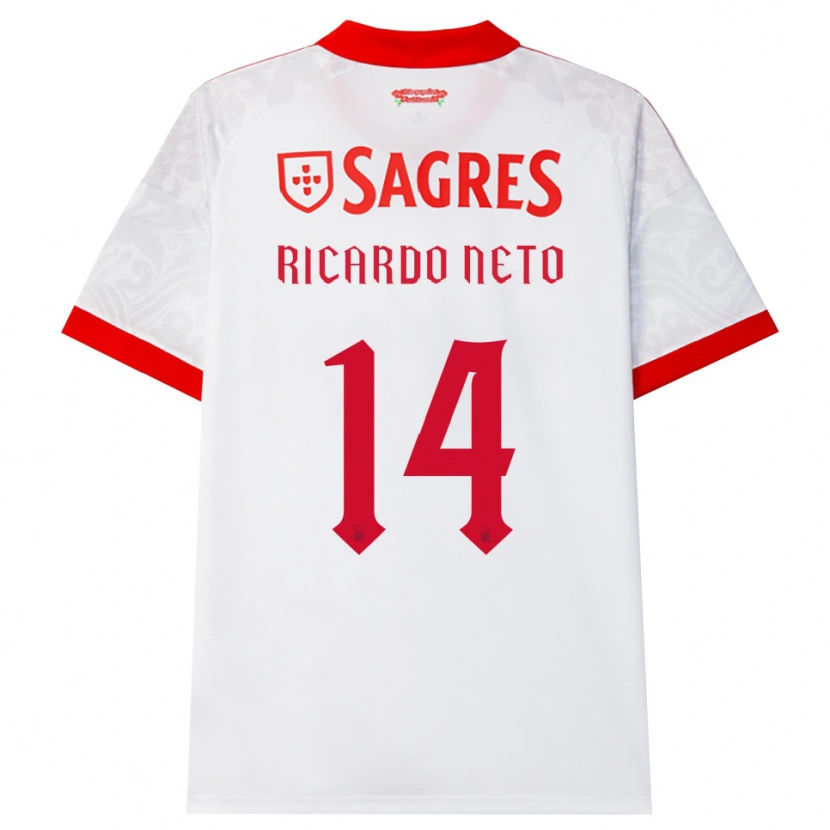 Danxen Barn Ricardo Neto #14 Hvit Rød Gul Bortetrøye Drakt Trøye 2026/27 Skjorter T-Skjorte