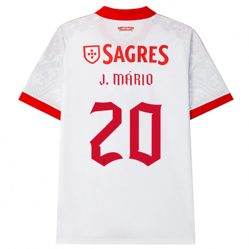 Danxen Barn Joao Mario #20 Hvit Rød Gul Bortetrøye Drakt Trøye 2026/27 Skjorter T-Skjorte