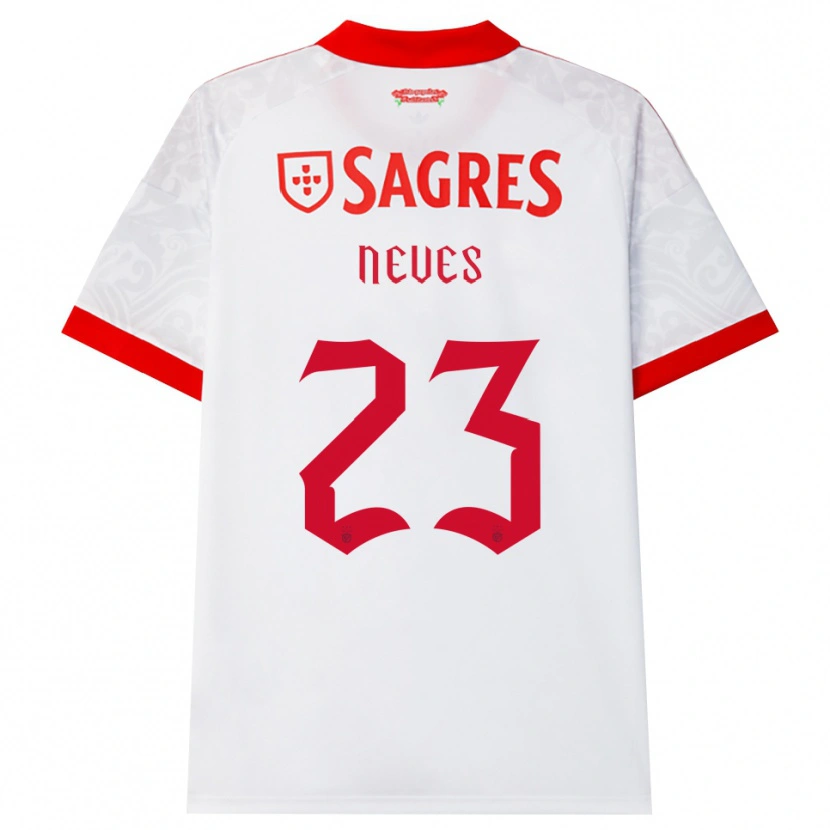 Danxen Barn Tiago Neves #23 Hvit Rød Gul Bortetrøye Drakt Trøye 2026/27 Skjorter T-Skjorte