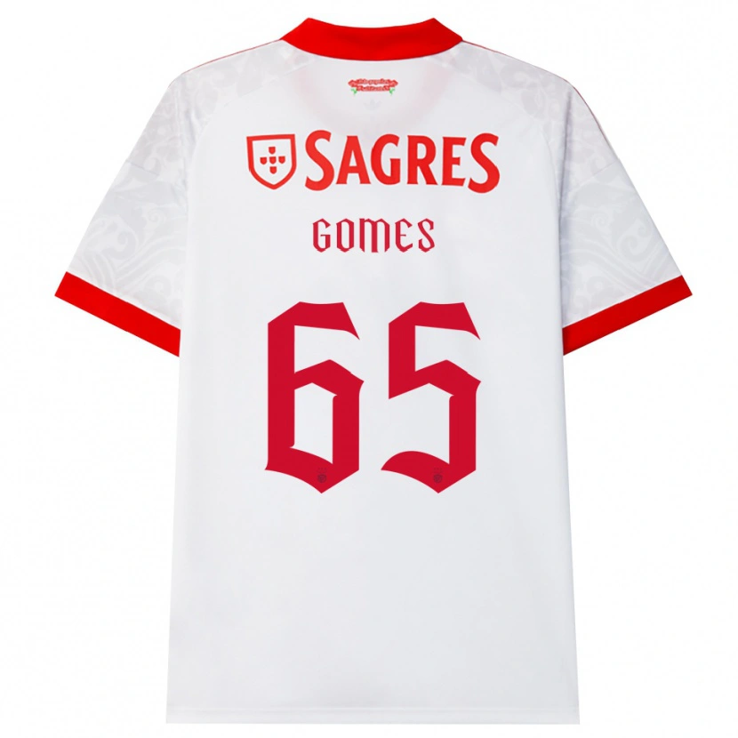 Danxen Barn André Gomes #65 Hvit Rød Gul Bortetrøye Drakt Trøye 2026/27 Skjorter T-Skjorte