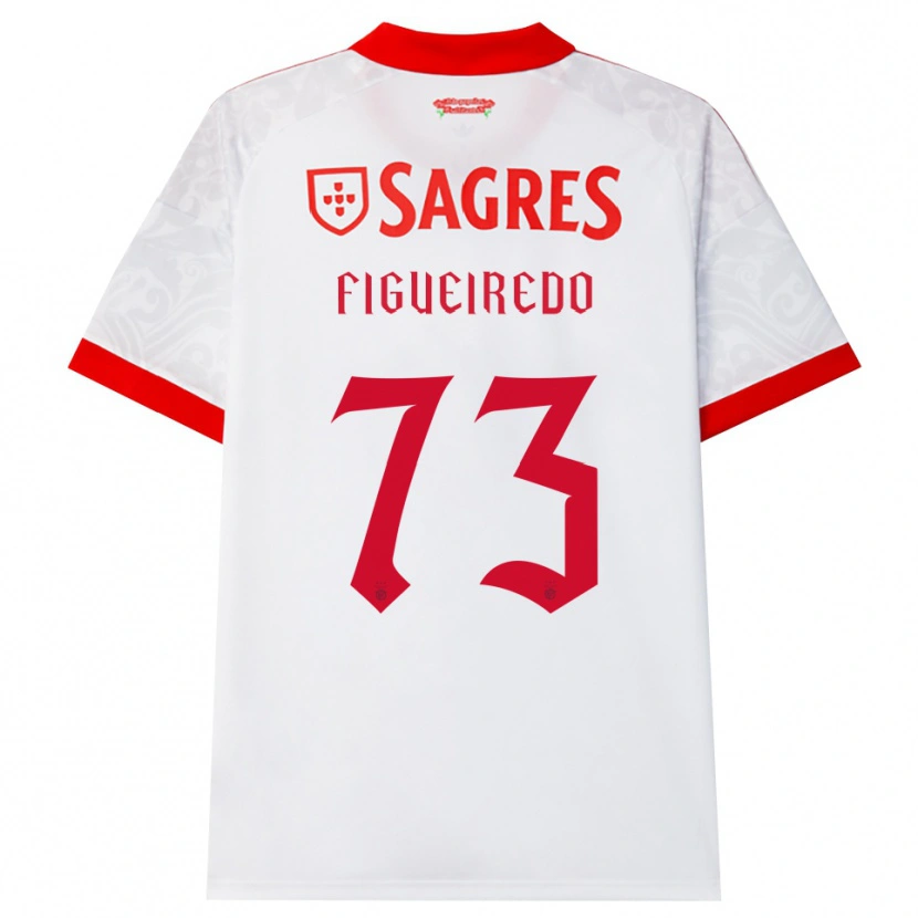 Danxen Barn Miguel Figueiredo #73 Hvit Rød Gul Bortetrøye Drakt Trøye 2026/27 Skjorter T-Skjorte