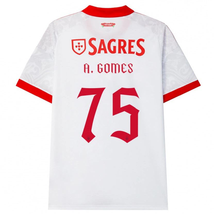 Danxen Barn André Gomes #75 Hvit Rød Gul Bortetrøye Drakt Trøye 2026/27 Skjorter T-Skjorte