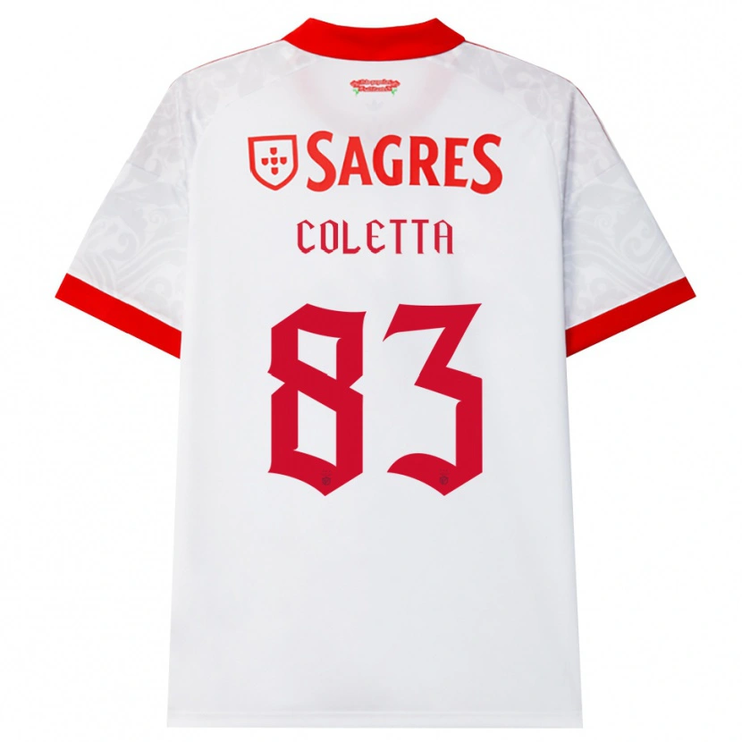 Danxen Barn Federico Coletta #83 Hvit Rød Gul Bortetrøye Drakt Trøye 2026/27 Skjorter T-Skjorte