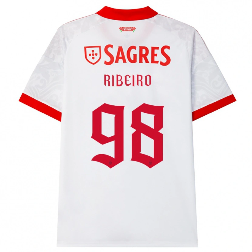 Danxen Barn Ricardo Ribeiro #98 Hvit Rød Gul Bortetrøye Drakt Trøye 2026/27 Skjorter T-Skjorte