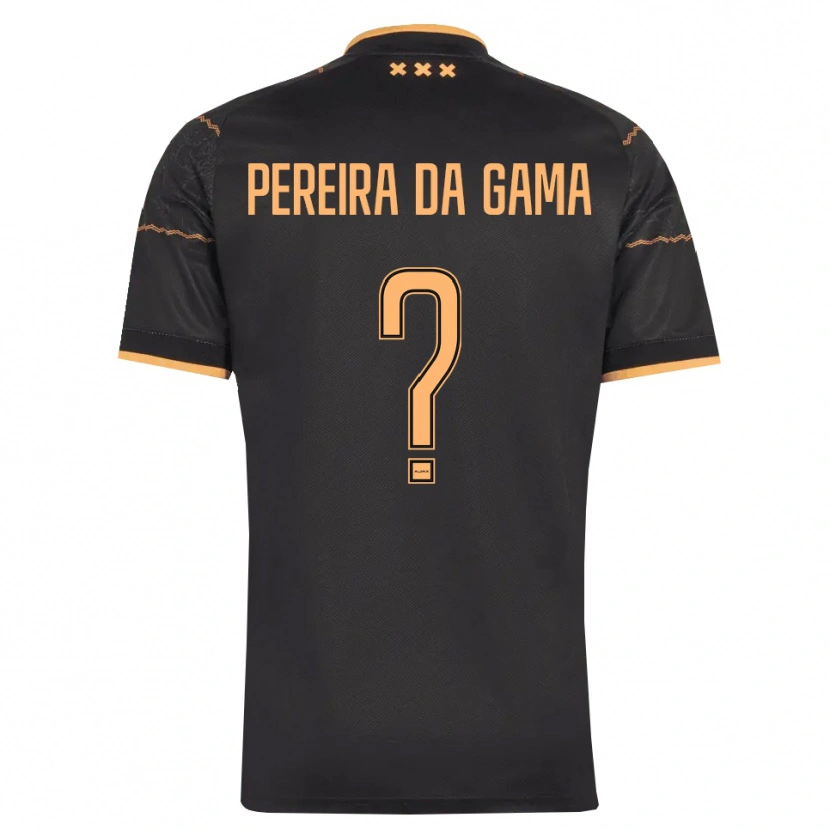 Danxen Barn Haniel Pereira Da Gama #0 Svart Oransje Bortetrøye Drakt Trøye 2026/27 Skjorter T-Skjorte