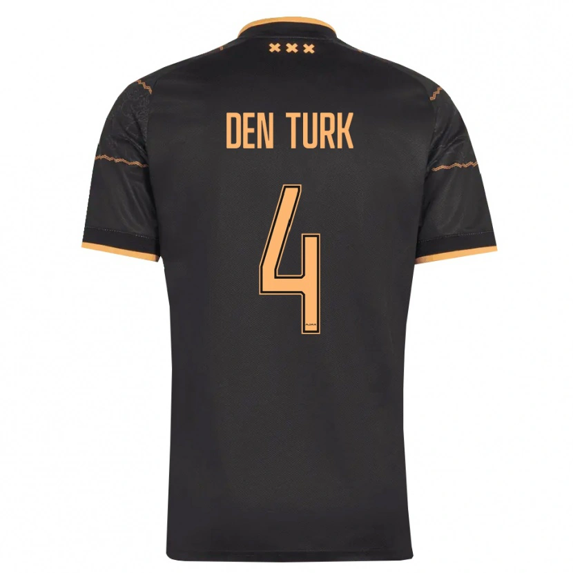 Danxen Barn Deau Den Turk #4 Svart Oransje Bortetrøye Drakt Trøye 2026/27 Skjorter T-Skjorte