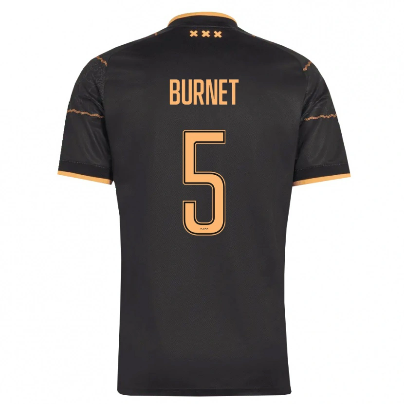 Danxen Barn Lorenzo Burnet #5 Svart Oransje Bortetrøye Drakt Trøye 2026/27 Skjorter T-Skjorte