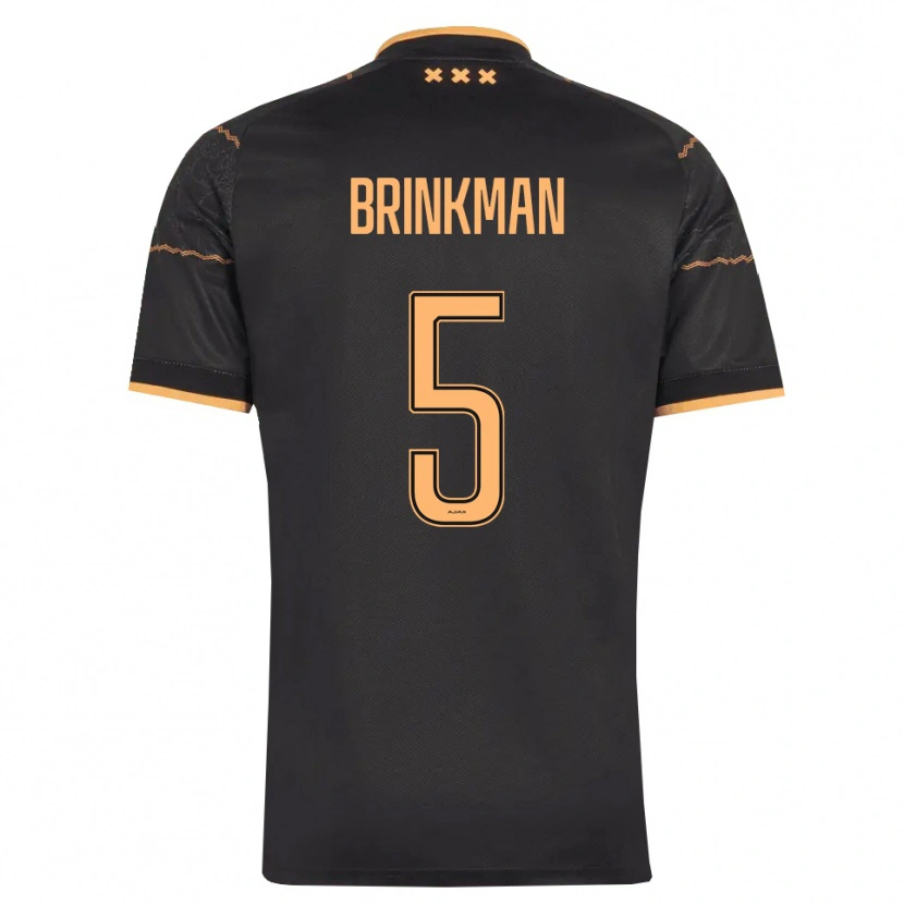Danxen Barn Tim Brinkman #5 Svart Oransje Bortetrøye Drakt Trøye 2026/27 Skjorter T-Skjorte