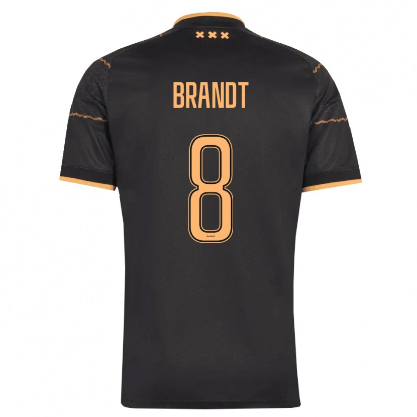 Danxen Barn Julian Brandt #8 Svart Oransje Bortetrøye Drakt Trøye 2026/27 Skjorter T-Skjorte