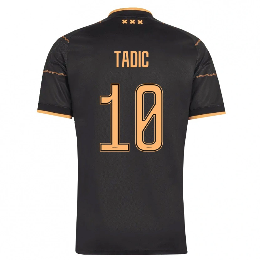 Danxen Barn Dusan Tadic #10 Svart Oransje Bortetrøye Drakt Trøye 2026/27 Skjorter T-Skjorte