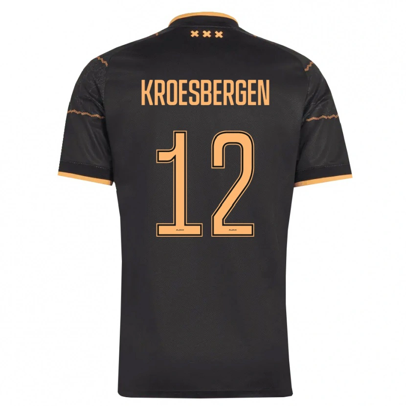 Danxen Barn Branko Kroesbergen #12 Svart Oransje Bortetrøye Drakt Trøye 2026/27 Skjorter T-Skjorte
