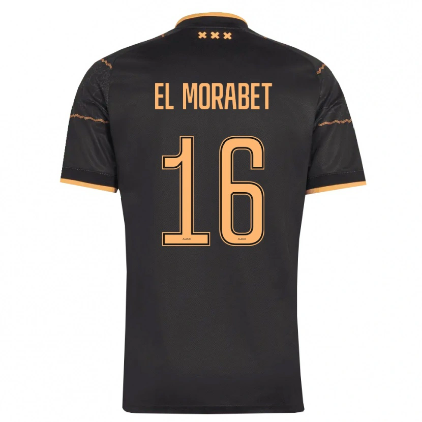 Danxen Barn Younes El Morabet #16 Svart Oransje Bortetrøye Drakt Trøye 2026/27 Skjorter T-Skjorte