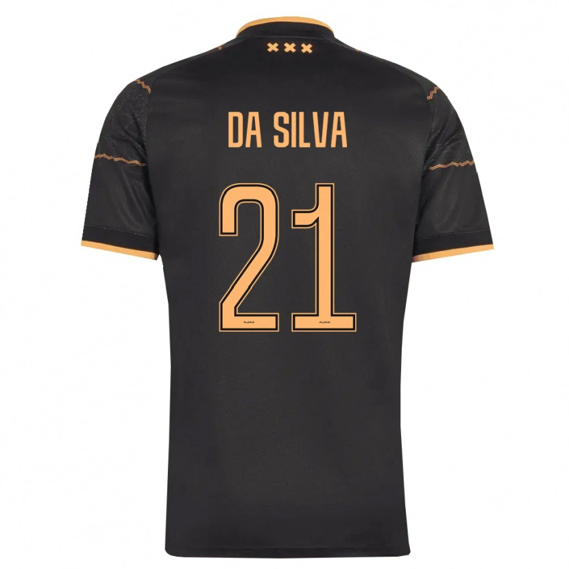 Danxen Barn Paulo Da Silva #21 Svart Oransje Bortetrøye Drakt Trøye 2026/27 Skjorter T-Skjorte