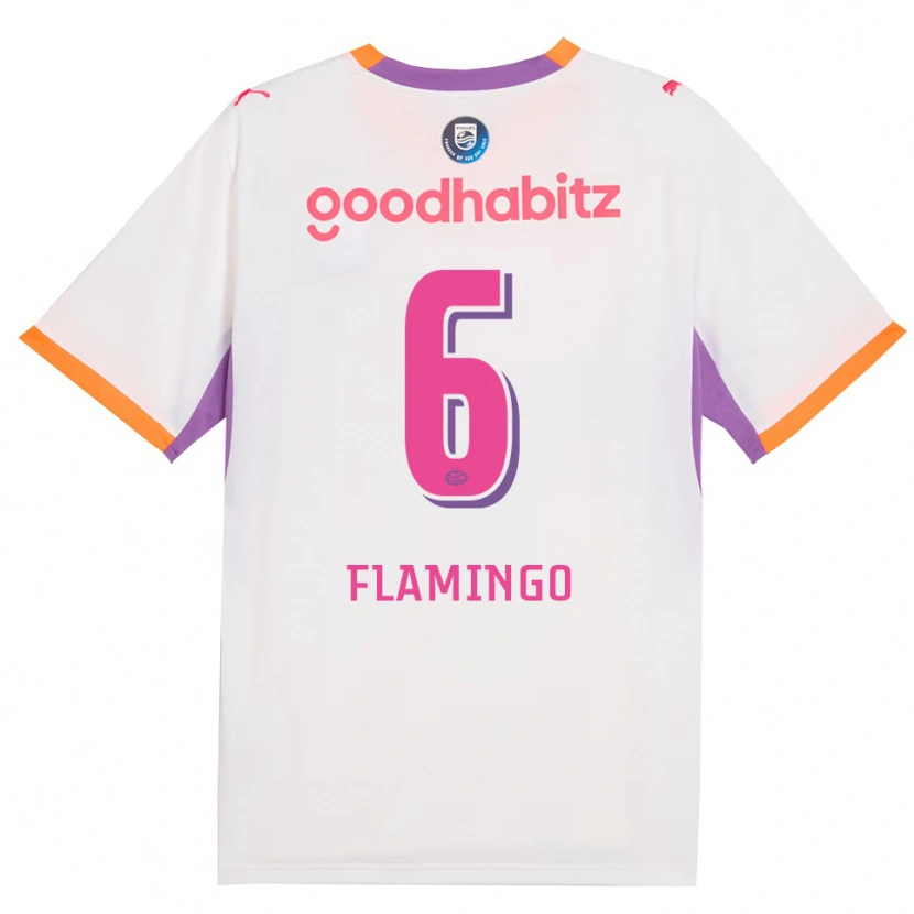 Danxen Barn Ryan Flamingo #6 Hvit Lilla Oransje Bortetrøye Drakt Trøye 2026/27 Skjorter T-Skjorte