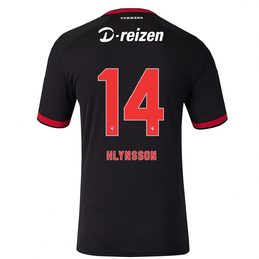 Danxen Barn Kristian Hlynsson #14 Rød Hvit Svart Bortetrøye Drakt Trøye 2026/27 Skjorter T-Skjorte