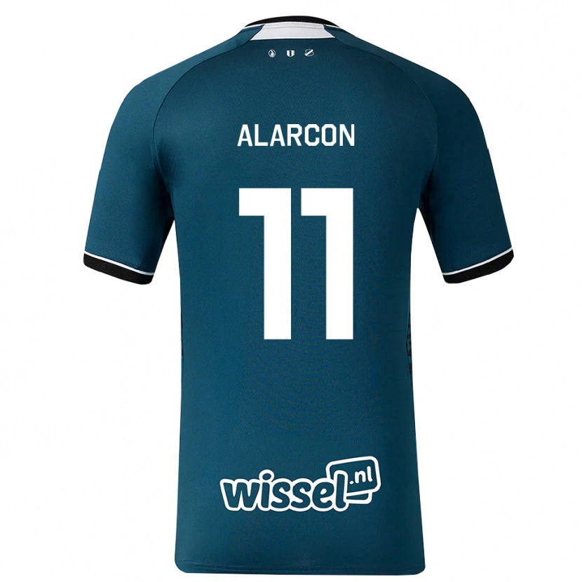 Danxen Barn Ángel Alarcón #11 Mørk Skifergrå Hvit Bortetrøye Drakt Trøye 2026/27 Skjorter T-Skjorte