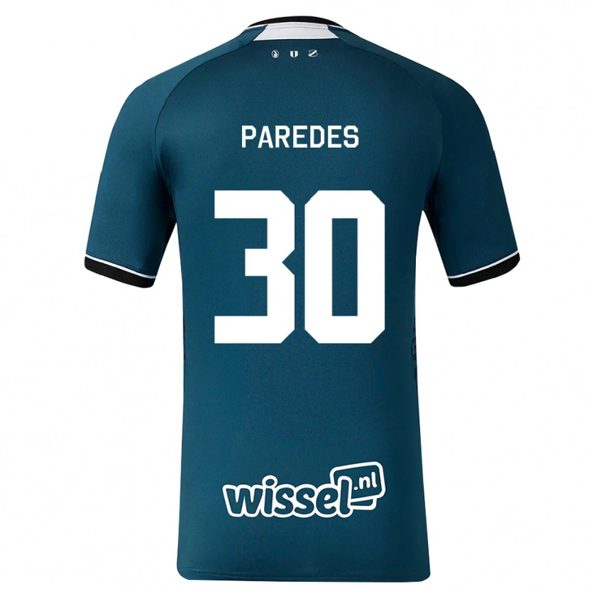 Danxen Barn Kevin Paredes #30 Mørk Skifergrå Hvit Bortetrøye Drakt Trøye 2026/27 Skjorter T-Skjorte