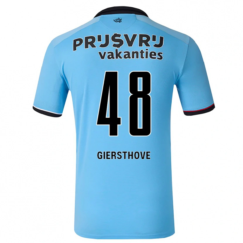 Danxen Barn Djomar Giersthove #48 Himmelblå Svart Rød Bortetrøye Drakt Trøye 2026/27 Skjorter T-Skjorte