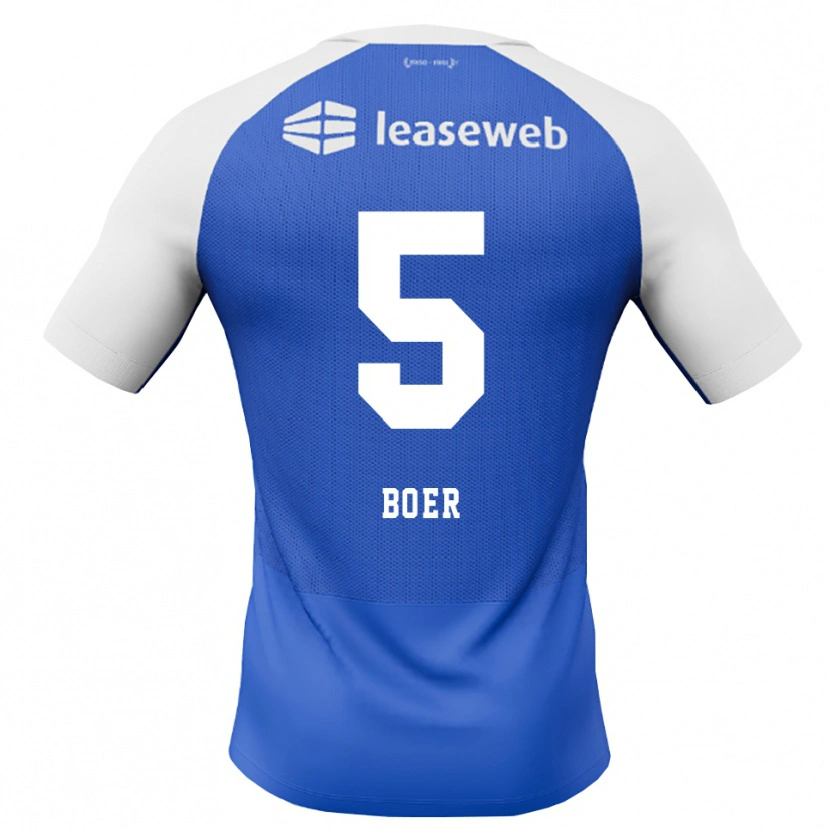 Danxen Barn Lars Boer #5 Blå Dodger Rød Hvit Bortetrøye Drakt Trøye 2026/27 Skjorter T-Skjorte