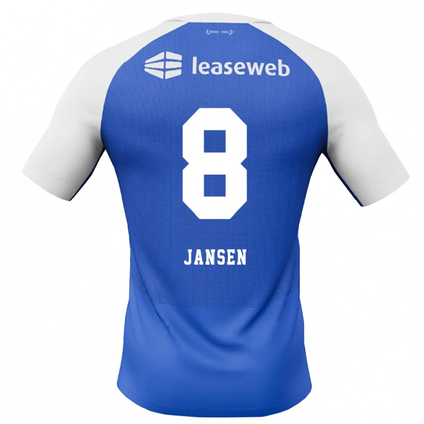 Danxen Barn Jim Jansen #8 Blå Dodger Rød Hvit Bortetrøye Drakt Trøye 2026/27 Skjorter T-Skjorte