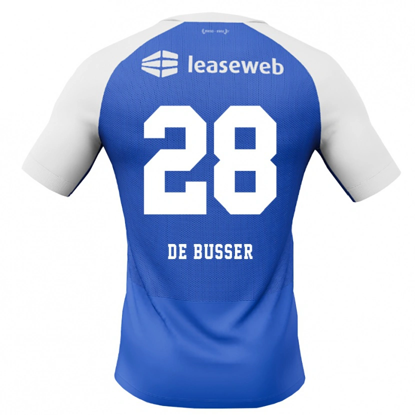 Danxen Barn Jari De Busser #28 Blå Dodger Rød Hvit Bortetrøye Drakt Trøye 2026/27 Skjorter T-Skjorte