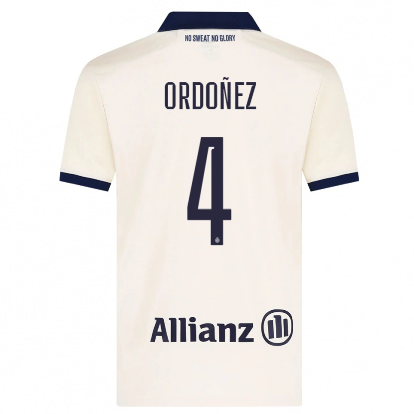 Danxen Barn Joel Ordóñez #4 Beige Svart Bortetrøye Drakt Trøye 2026/27 Skjorter T-Skjorte