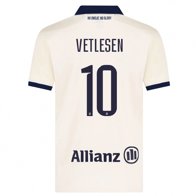 Danxen Barn Hugo Vetlesen #10 Beige Svart Bortetrøye Drakt Trøye 2026/27 Skjorter T-Skjorte
