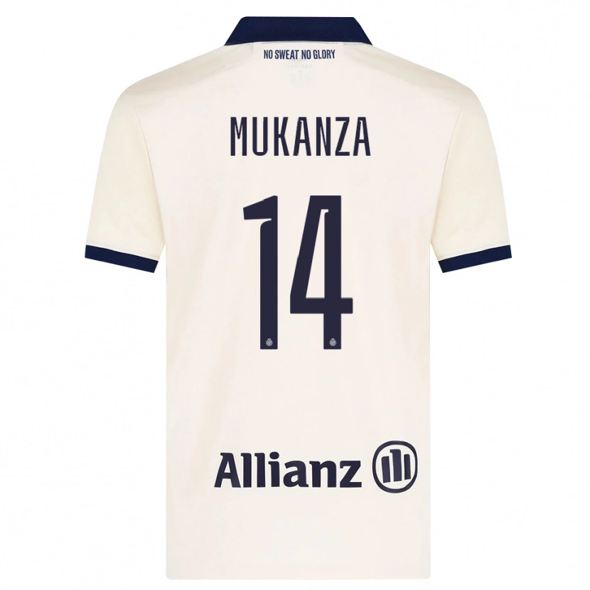 Danxen Barn Blessing Mukanza #14 Beige Svart Bortetrøye Drakt Trøye 2026/27 Skjorter T-Skjorte