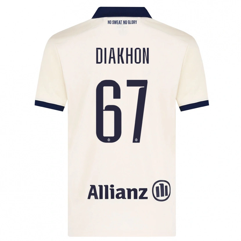 Danxen Barn Mamadou Diakhon #67 Beige Svart Bortetrøye Drakt Trøye 2026/27 Skjorter T-Skjorte