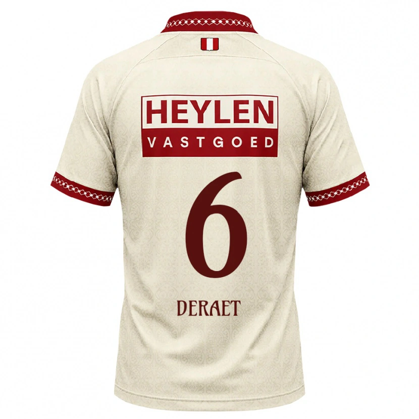 Danxen Barn Xavi Deraet #6 Beige Rød Bortetrøye Drakt Trøye 2026/27 Skjorter T-Skjorte
