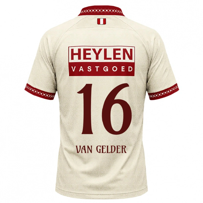 Danxen Barn Louie Van Gelder #16 Beige Rød Bortetrøye Drakt Trøye 2026/27 Skjorter T-Skjorte