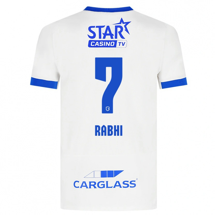 Danxen Barn Ayman Rabhi #7 Hvit Blå Bortetrøye Drakt Trøye 2026/27 Skjorter T-Skjorte