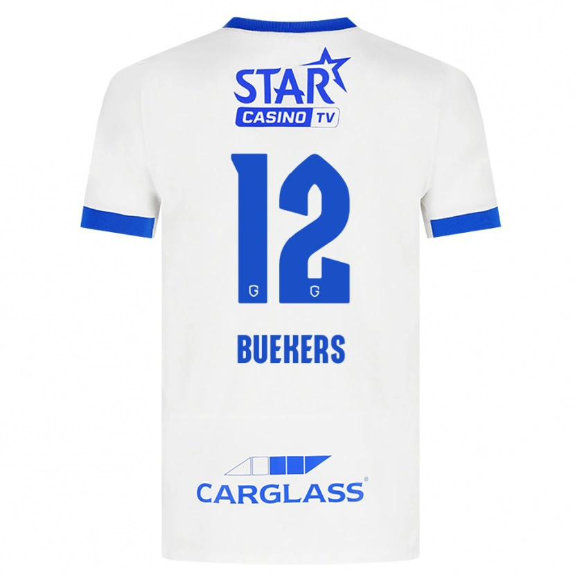 Danxen Barn Maxime Buekers #12 Hvit Blå Bortetrøye Drakt Trøye 2026/27 Skjorter T-Skjorte