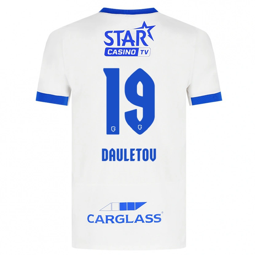 Danxen Barn Shakhmurat Dauletov #19 Hvit Blå Bortetrøye Drakt Trøye 2026/27 Skjorter T-Skjorte