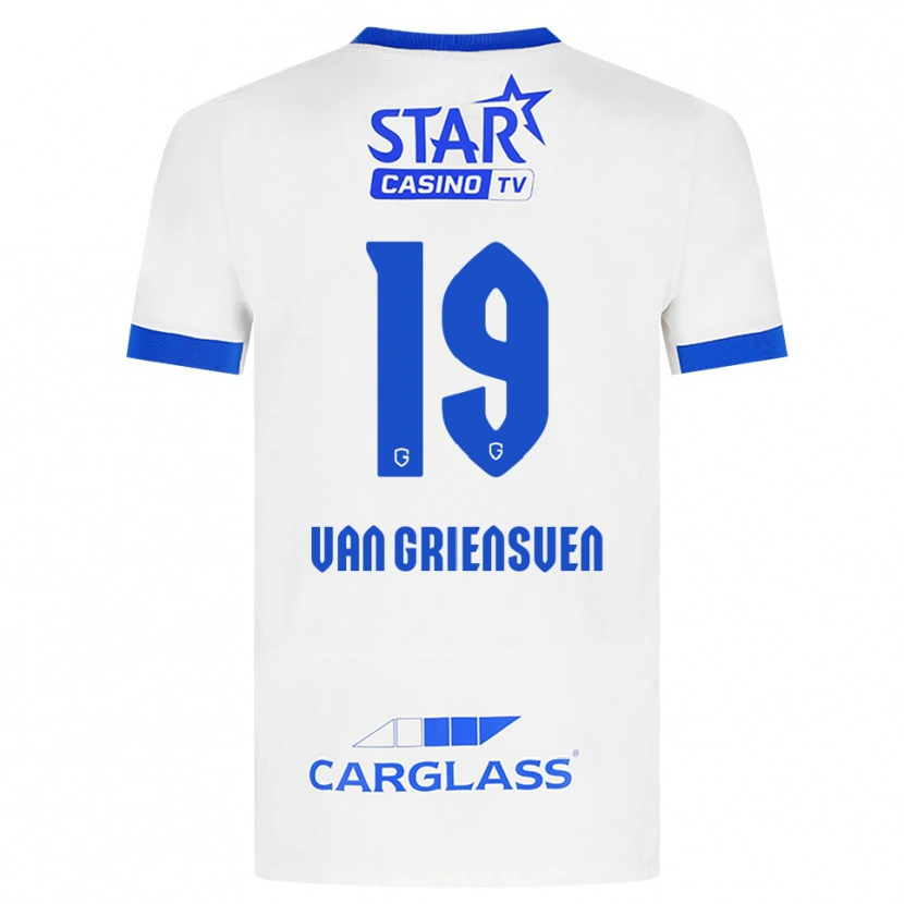 Danxen Barn Evy Van Griensven #19 Hvit Blå Bortetrøye Drakt Trøye 2026/27 Skjorter T-Skjorte