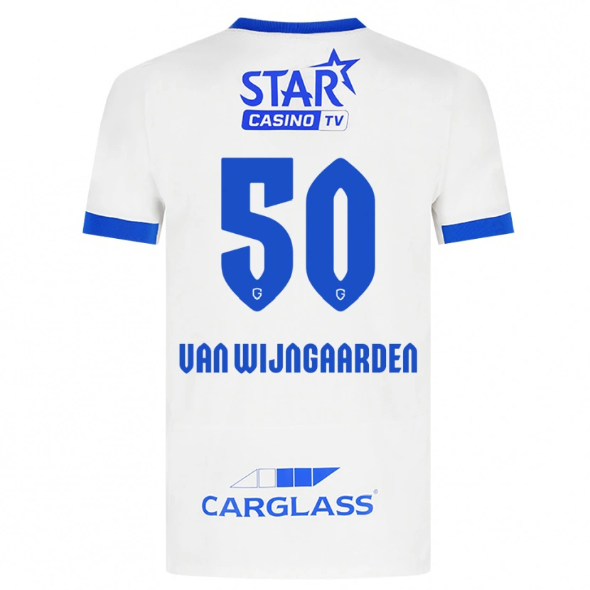 Danxen Barn Maren Van Wijngaarden #50 Hvit Blå Bortetrøye Drakt Trøye 2026/27 Skjorter T-Skjorte