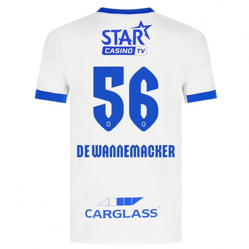 Danxen Barn August De Wannemacker #56 Hvit Blå Bortetrøye Drakt Trøye 2026/27 Skjorter T-Skjorte
