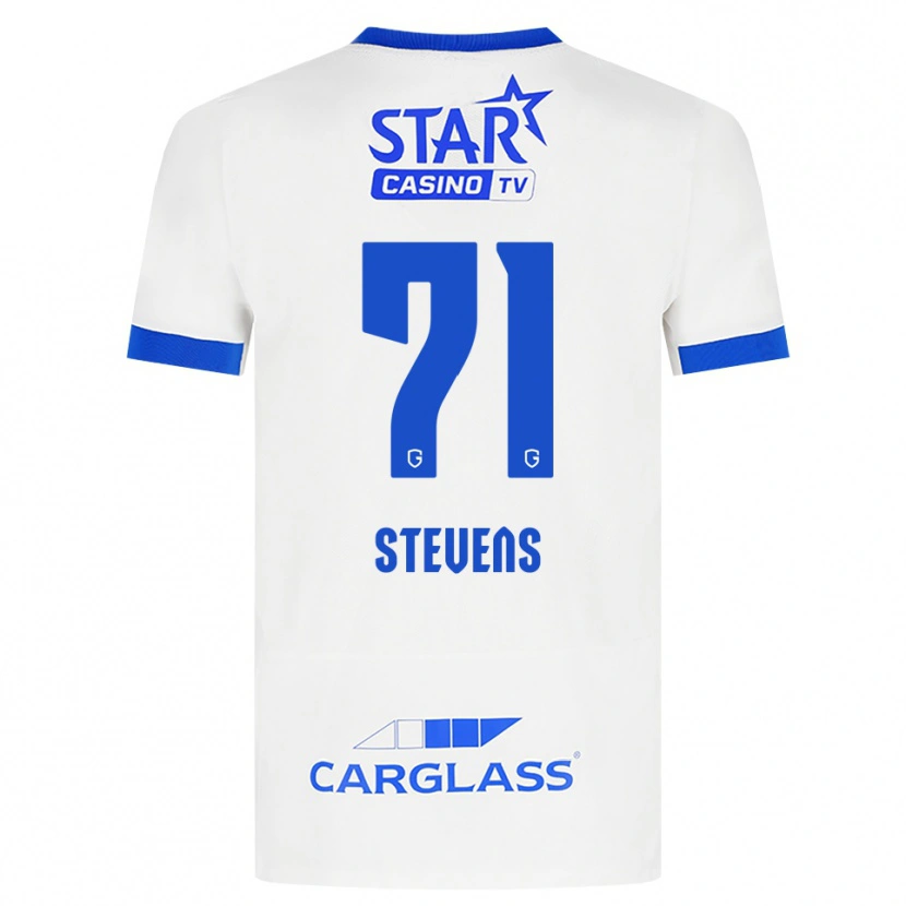 Danxen Barn Brent Stevens #71 Hvit Blå Bortetrøye Drakt Trøye 2026/27 Skjorter T-Skjorte