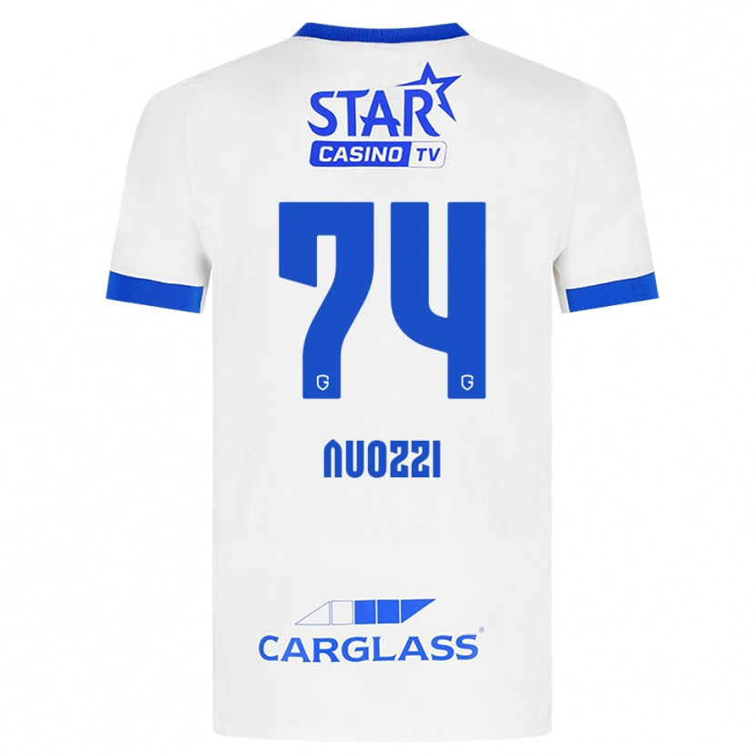 Danxen Barn Cédric Nuozzi #74 Hvit Blå Bortetrøye Drakt Trøye 2026/27 Skjorter T-Skjorte