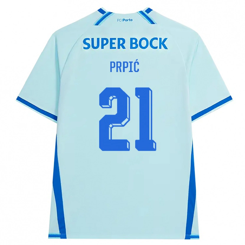 Danxen Barn Dominik Prpić #21 Lyseblå Blå Tredje Sett Drakt Trøye 2026/27 Skjorter T-Skjorte