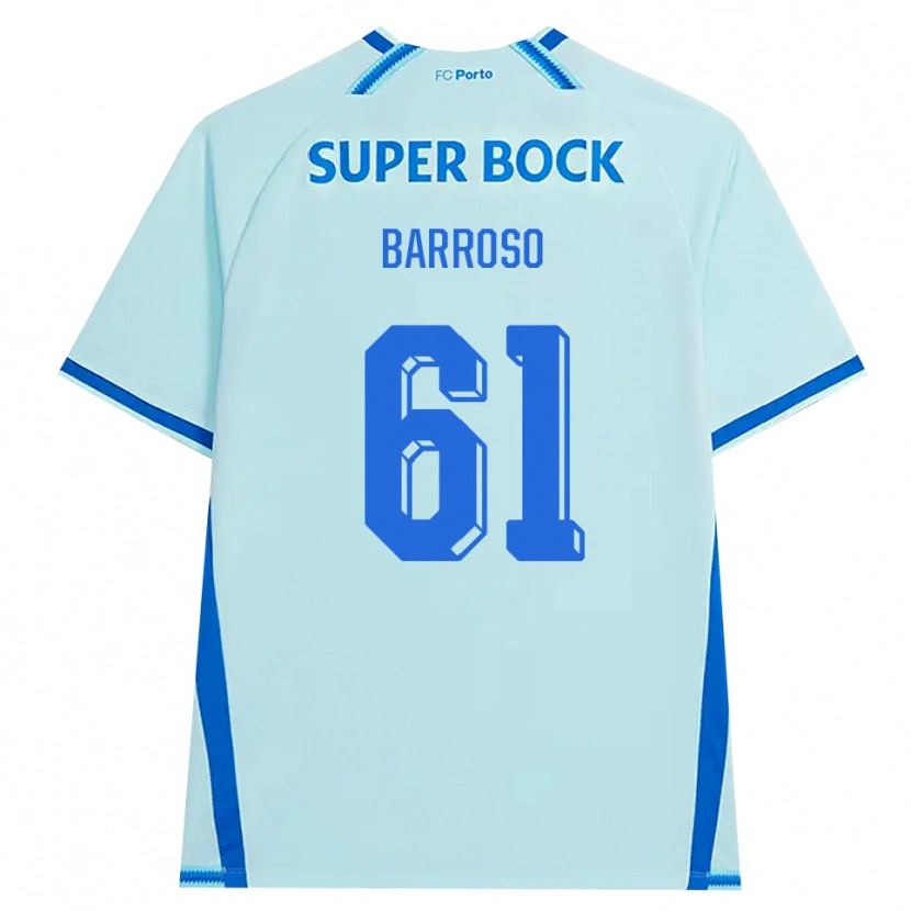 Danxen Barn Francisco Barroso #61 Lyseblå Blå Tredje Sett Drakt Trøye 2026/27 Skjorter T-Skjorte