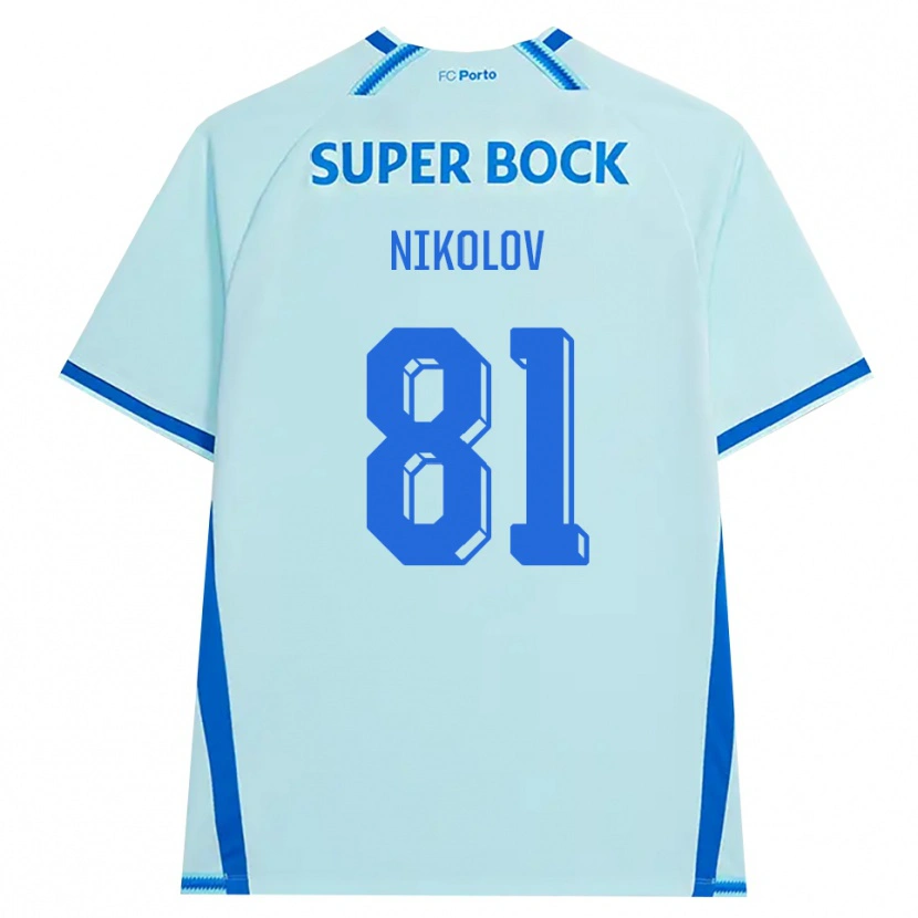 Danxen Barn Antoni Nikolov #81 Lyseblå Blå Tredje Sett Drakt Trøye 2026/27 Skjorter T-Skjorte