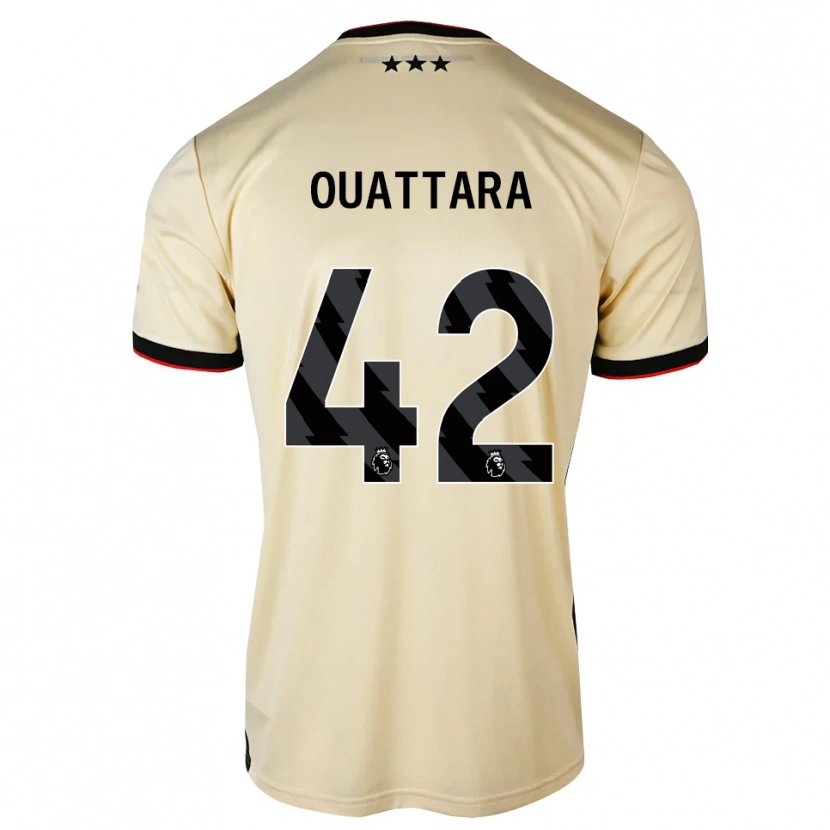 Danxen Barn Abdoul Ouattara #42 Lemonchiffon Svart Rød Bortetrøye Drakt Trøye 2026/27 Skjorter T-Skjorte