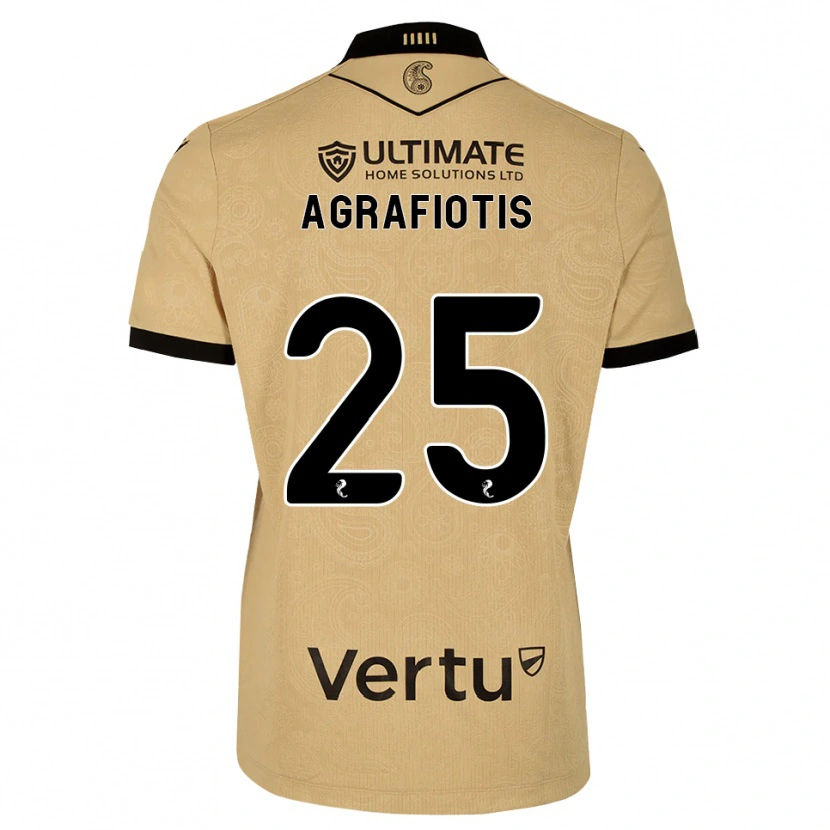 Danxen Barn Nikolas Agrafiotis #25 Burlywood Svart Bortetrøye Drakt Trøye 2026/27 Skjorter T-Skjorte