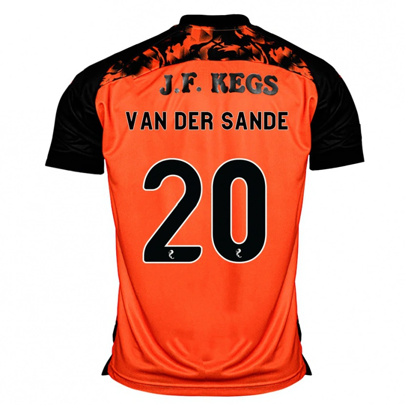 Danxen Mann Jort Van Der Sande #20 Oransje Svart Hvit Hjemmetrøye Drakt Trøye 2026/27 Skjorter T-Skjorte