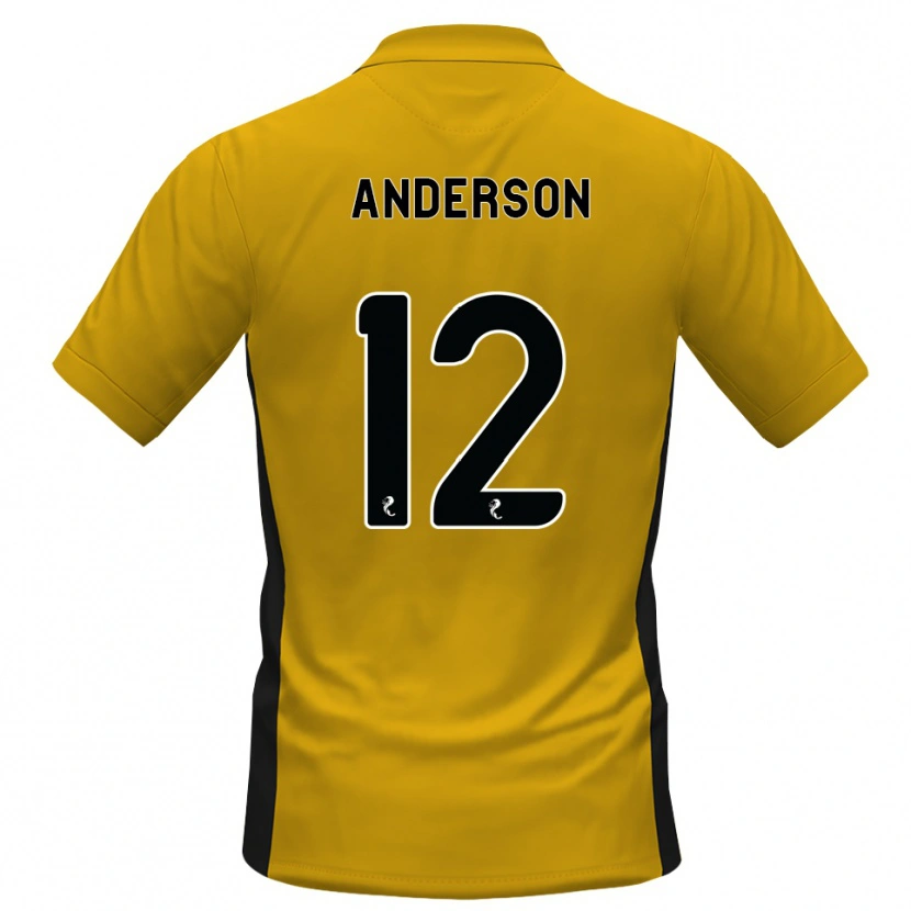 Danxen Mann Rhys Anderson #12 Oransje Svart Hjemmetrøye Drakt Trøye 2026/27 Skjorter T-Skjorte