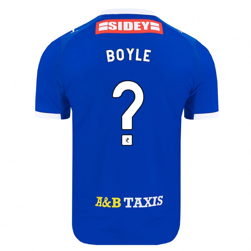 Danxen Mann Callum Boyle #0 Blå Rød Gul Hjemmetrøye Drakt Trøye 2026/27 Skjorter T-Skjorte
