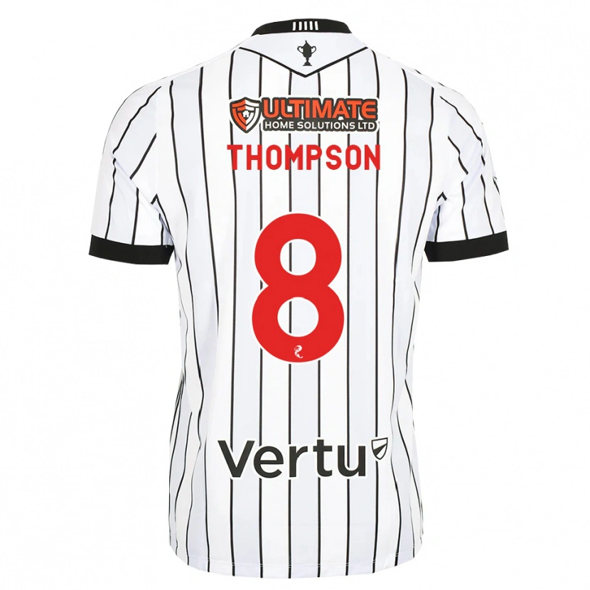 Danxen Mann Struan Thompson #8 Hvit Svart Rød Hjemmetrøye Drakt Trøye 2026/27 Skjorter T-Skjorte